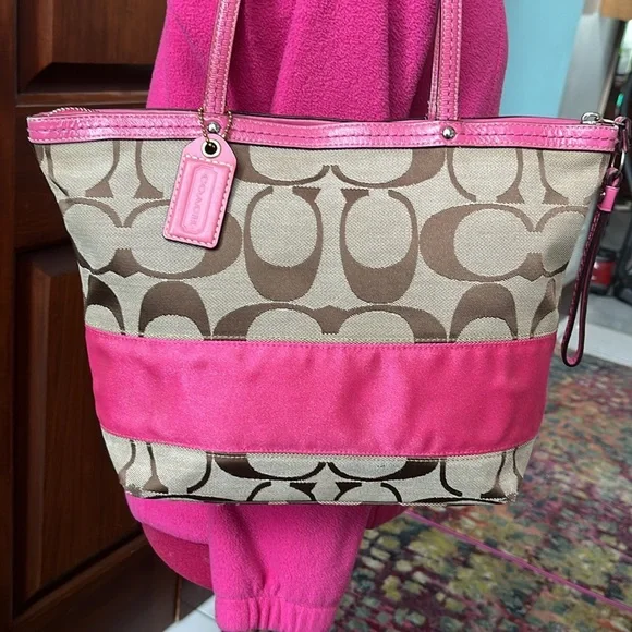 Coach | Bags | Coach Vintage Signature C Jacquard Stripe Bright